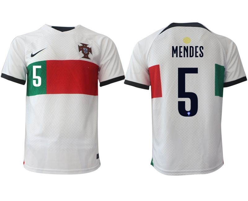 Men 2022 World Cup National Team Portugal away aaa versio white #5 Soccer Jersey->->Soccer Country Jersey